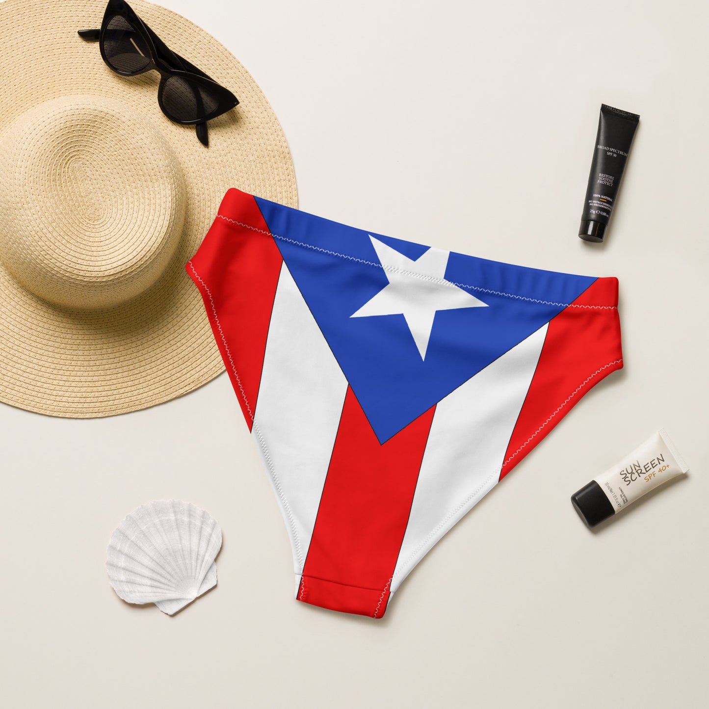 PR flag high-waisted bikini bottom