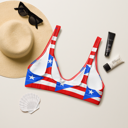 PR flag padded bikini top