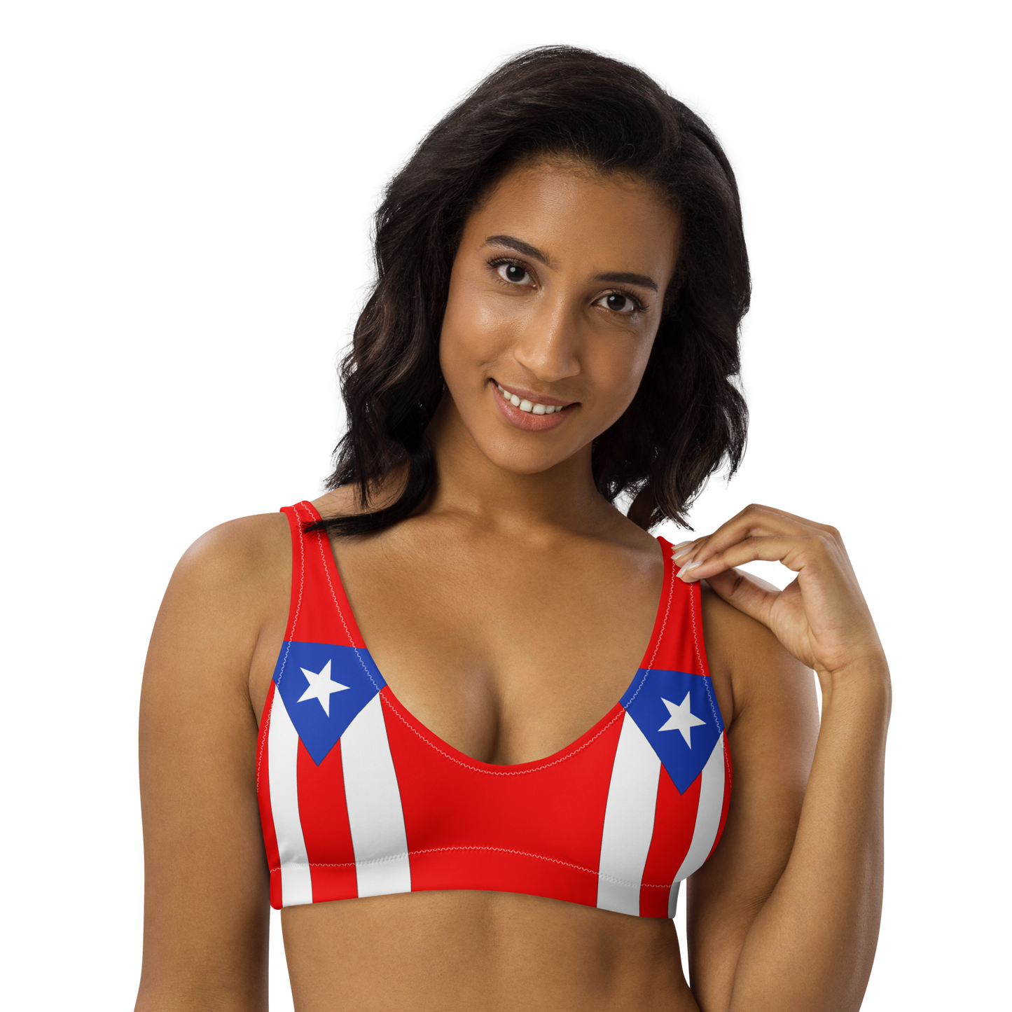 PR flag padded bikini top