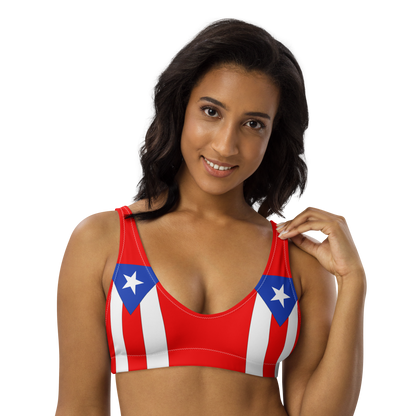 PR flag padded bikini top