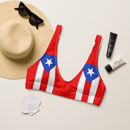 PR flag padded bikini top