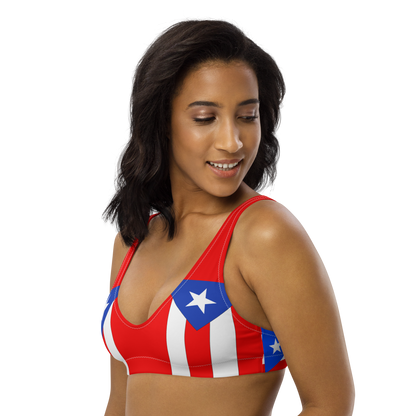 PR flag padded bikini top