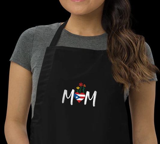 MOM Embroidered Apron