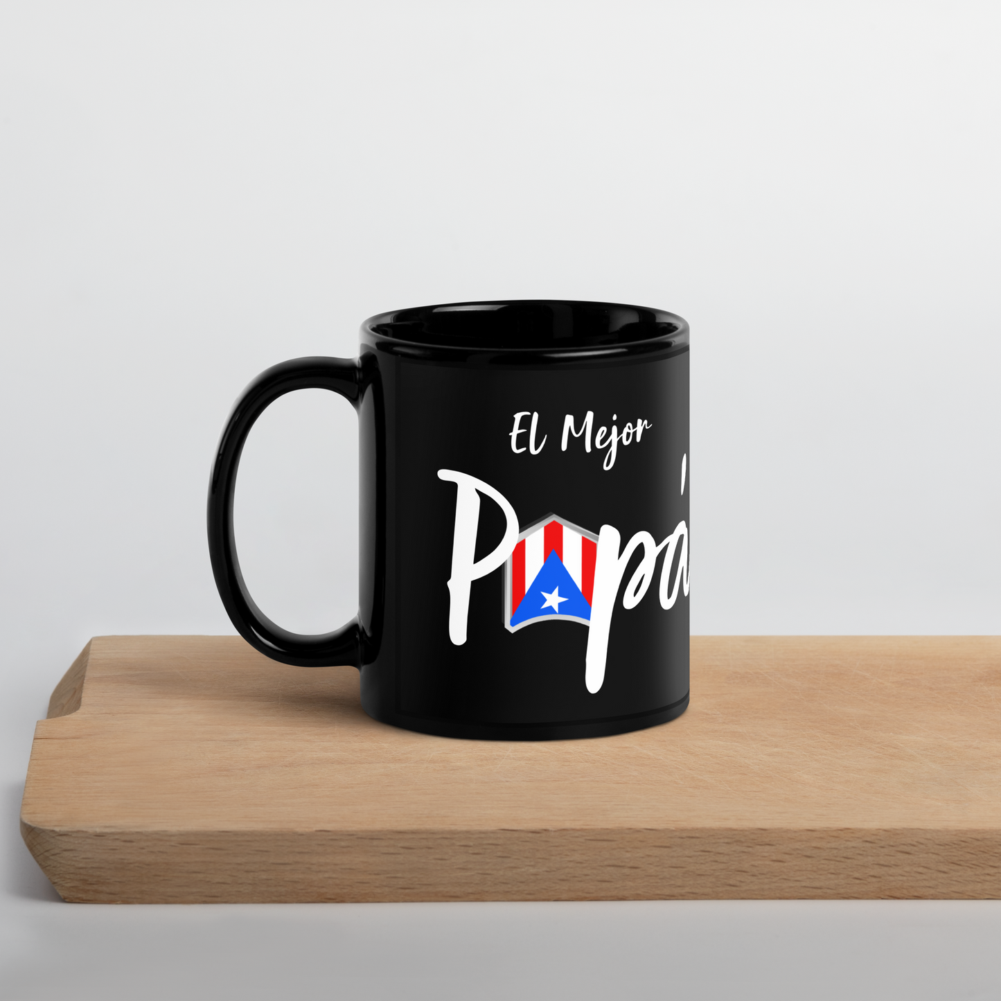 Papá Black Glossy Mug