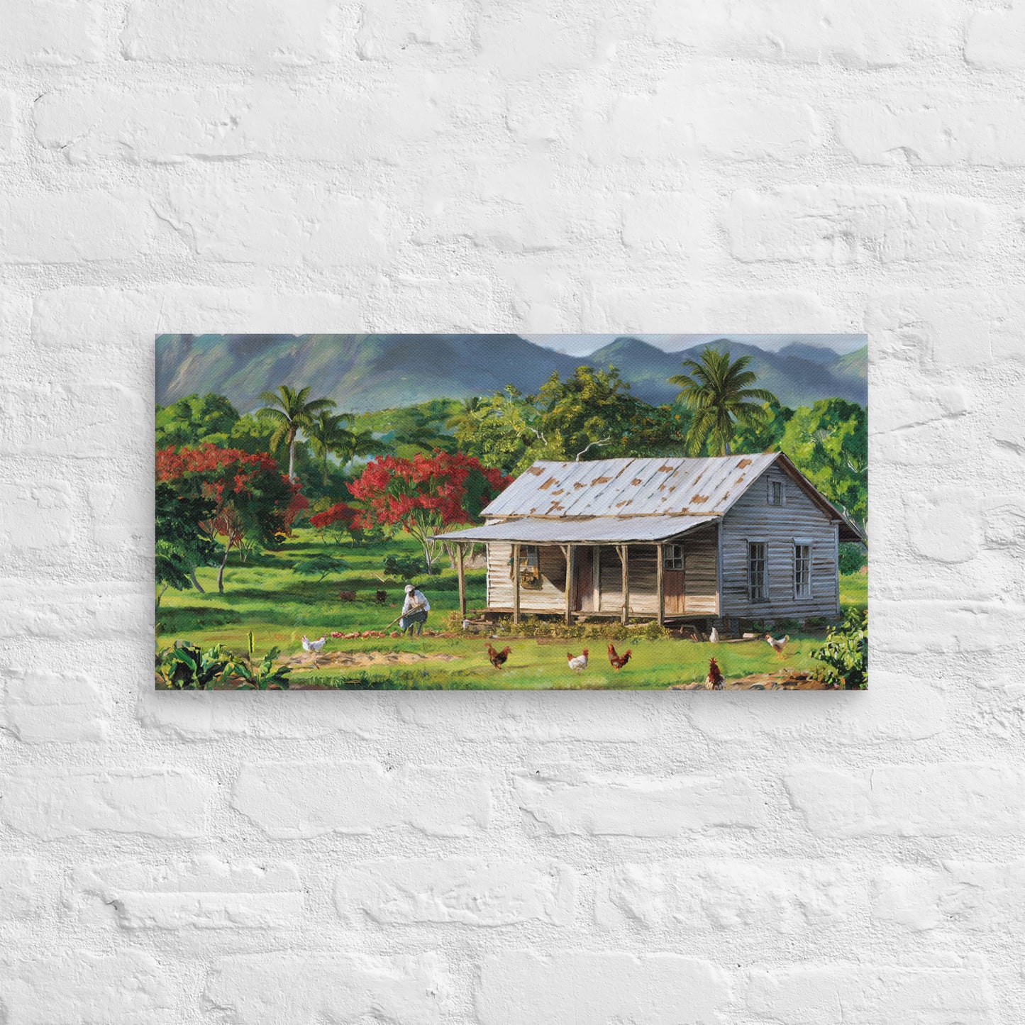 Campo Boricua 12"X24" Canvas