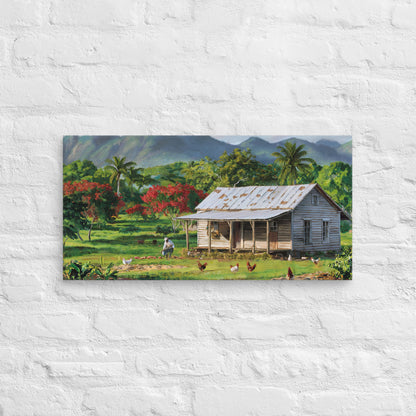 Campo Boricua 12"X24" Canvas