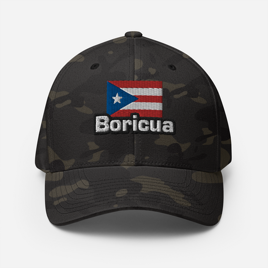 PR flag Boricua Structured Twill Cap