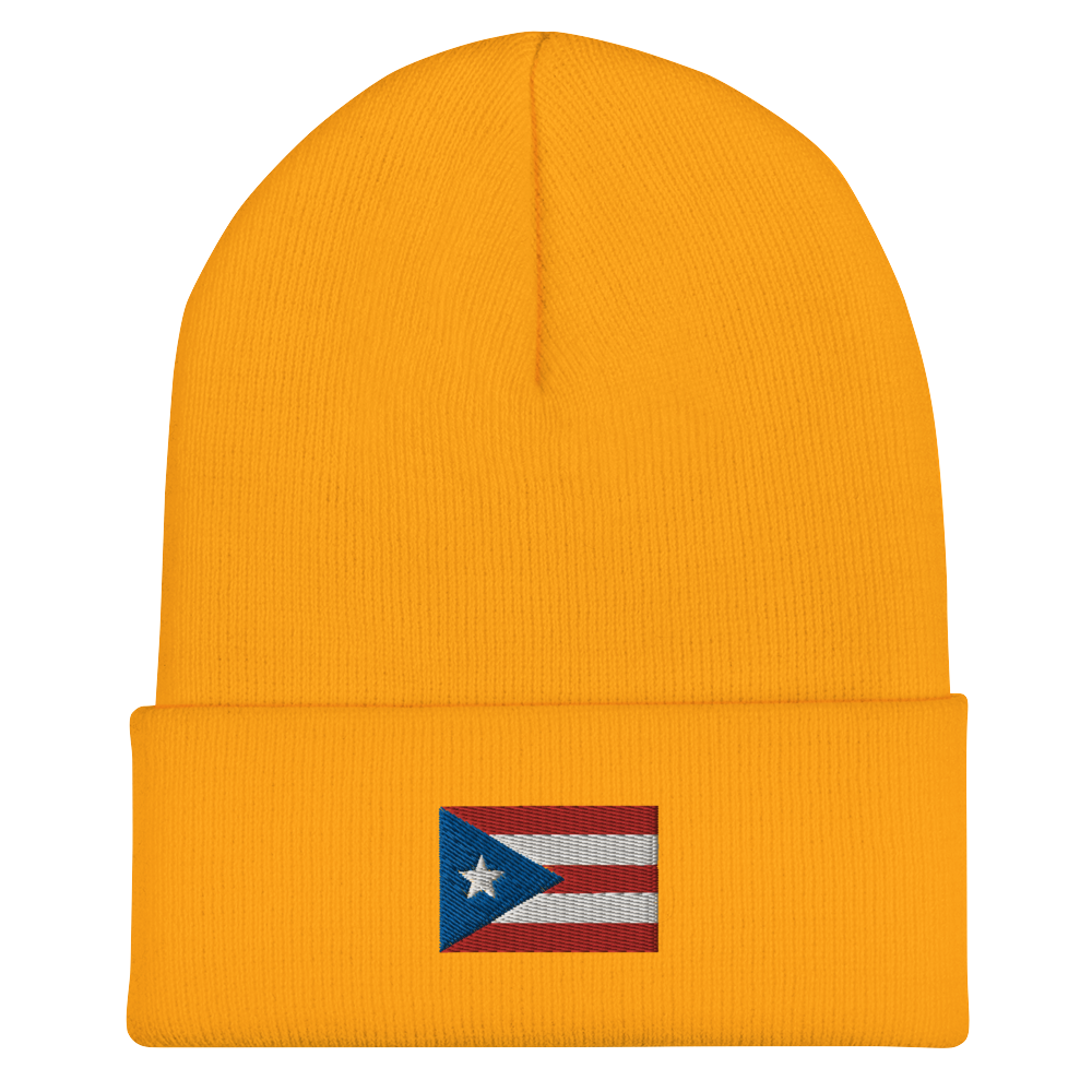 PR Flag embroidered Cuffed Beanie