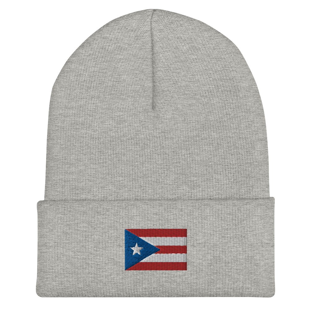 PR Flag embroidered Cuffed Beanie