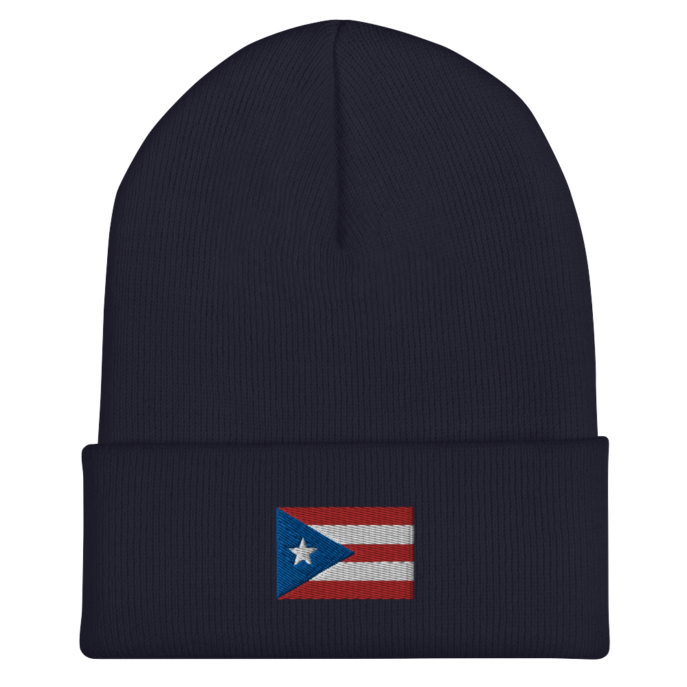 PR Flag embroidered Cuffed Beanie