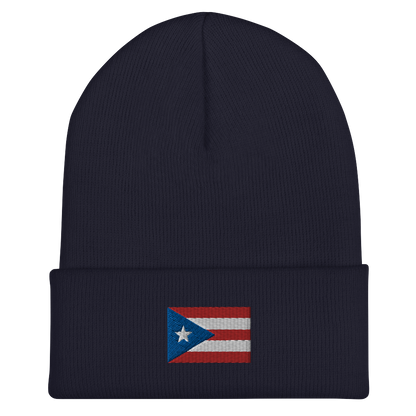 PR Flag embroidered Cuffed Beanie