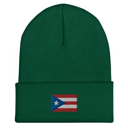 PR Flag embroidered Cuffed Beanie