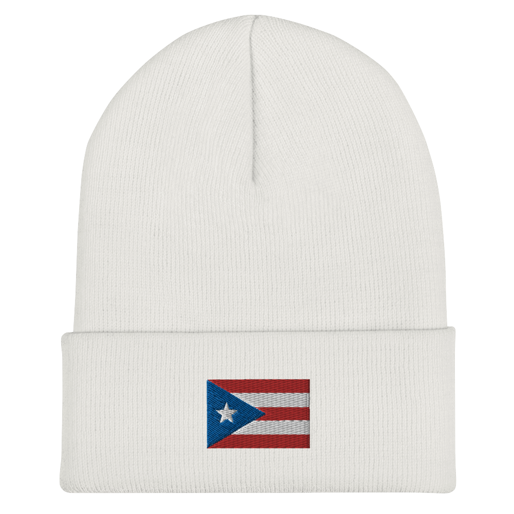 PR Flag embroidered Cuffed Beanie