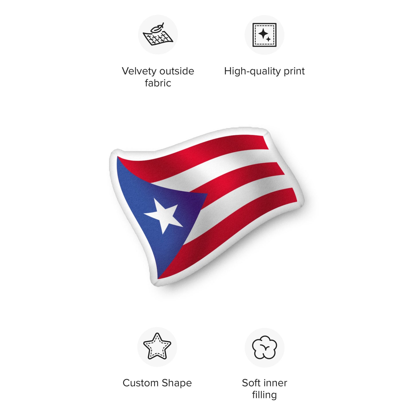 Puerto Rico flag-shaped pillow