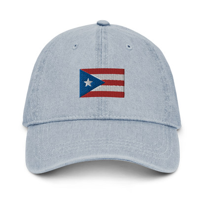 PR flag embroidered Denim Hat