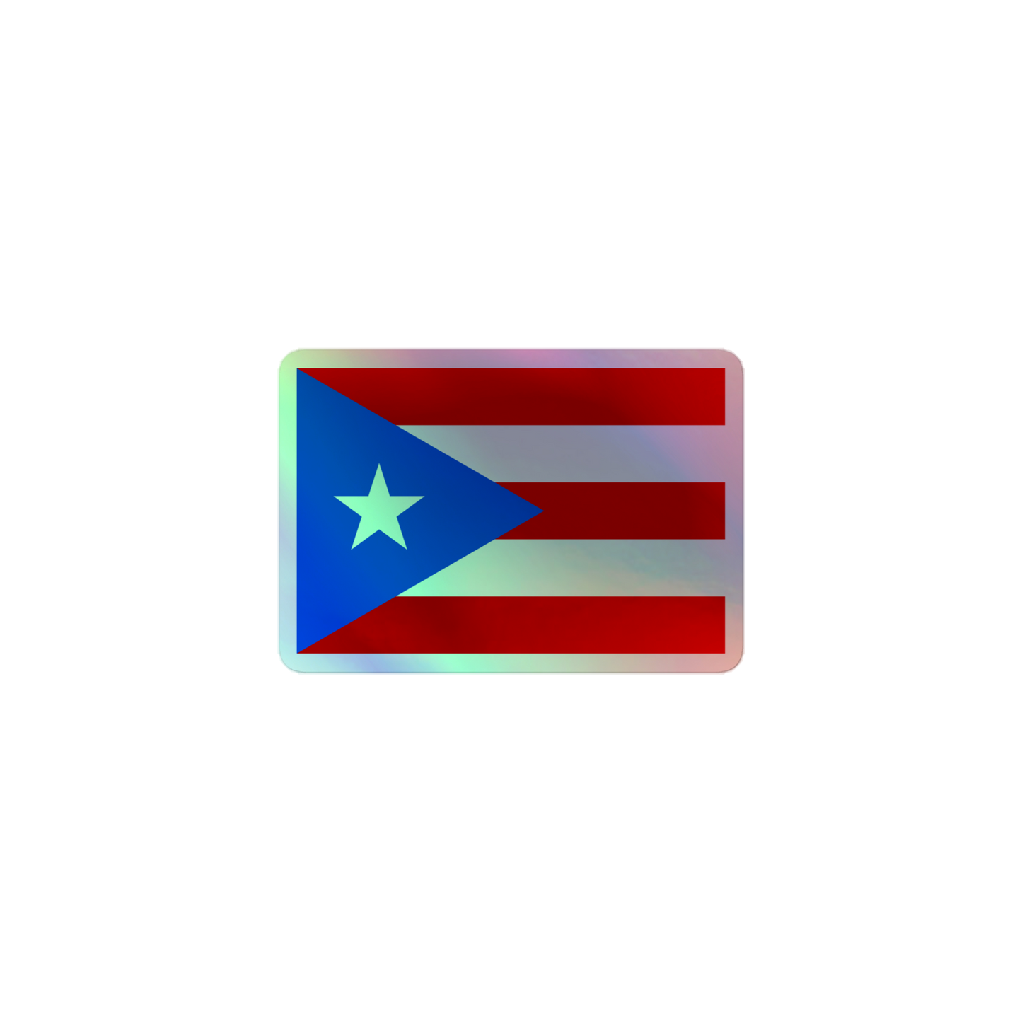 Puerto Rico flag Holographic stickers