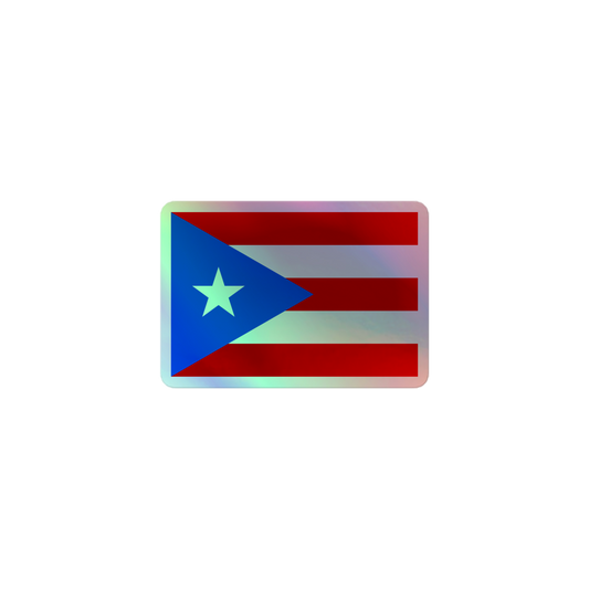 Puerto Rico flag Holographic stickers