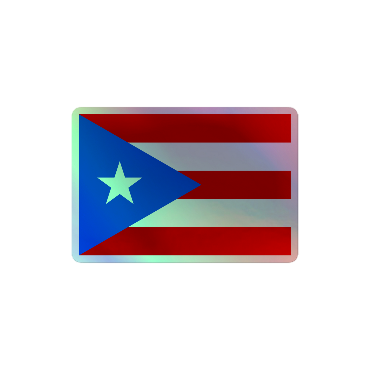 Puerto Rico flag Holographic stickers