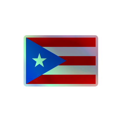 Puerto Rico flag Holographic stickers