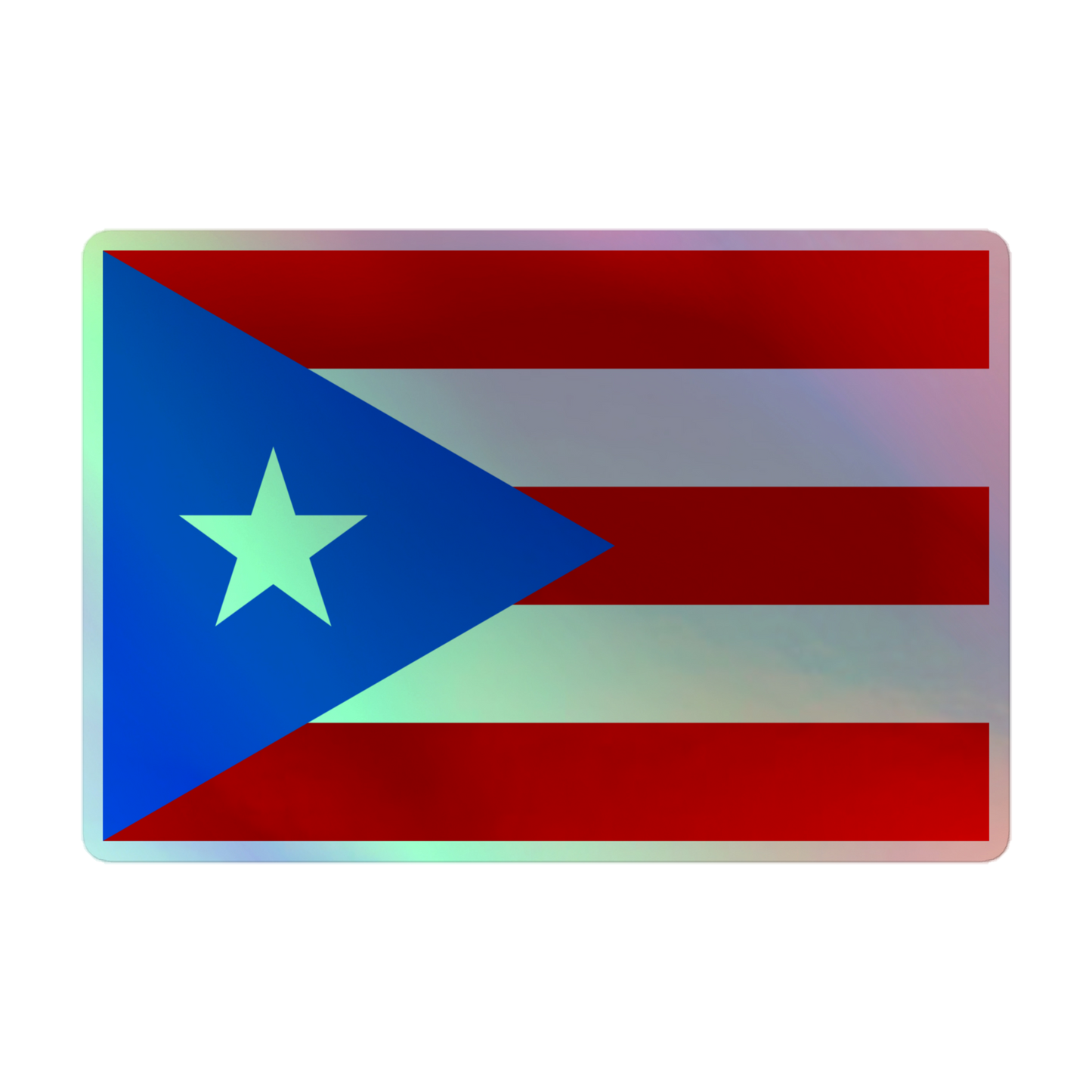 Puerto Rico flag Holographic stickers