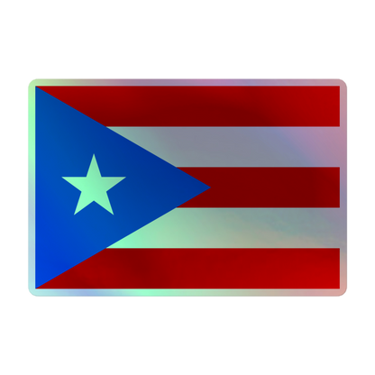 Puerto Rico flag Holographic stickers