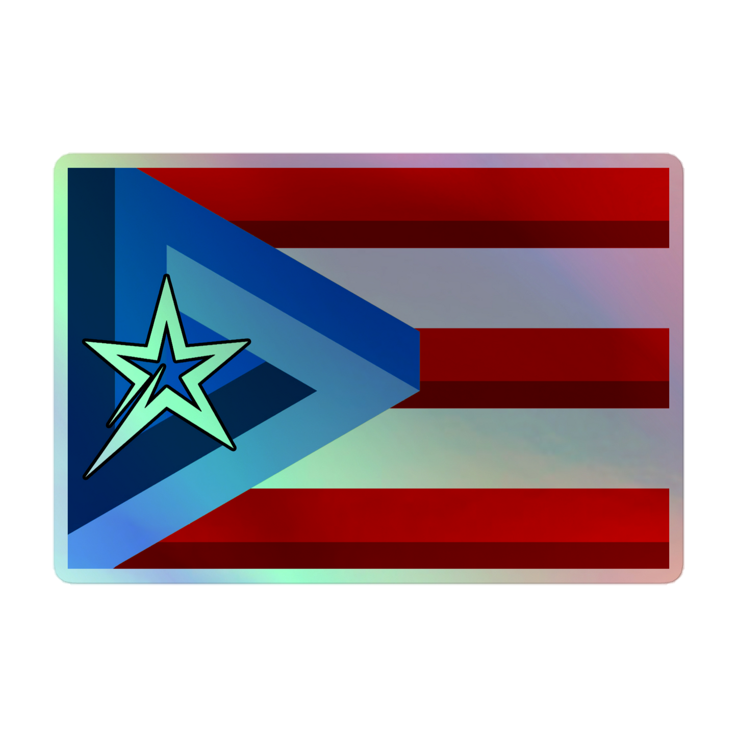 alt PR Flag Holographic stickers