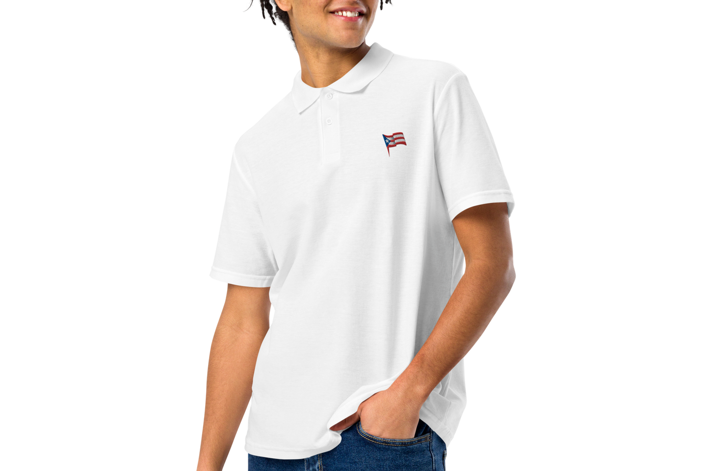 PR flag Unisex pique polo shirt