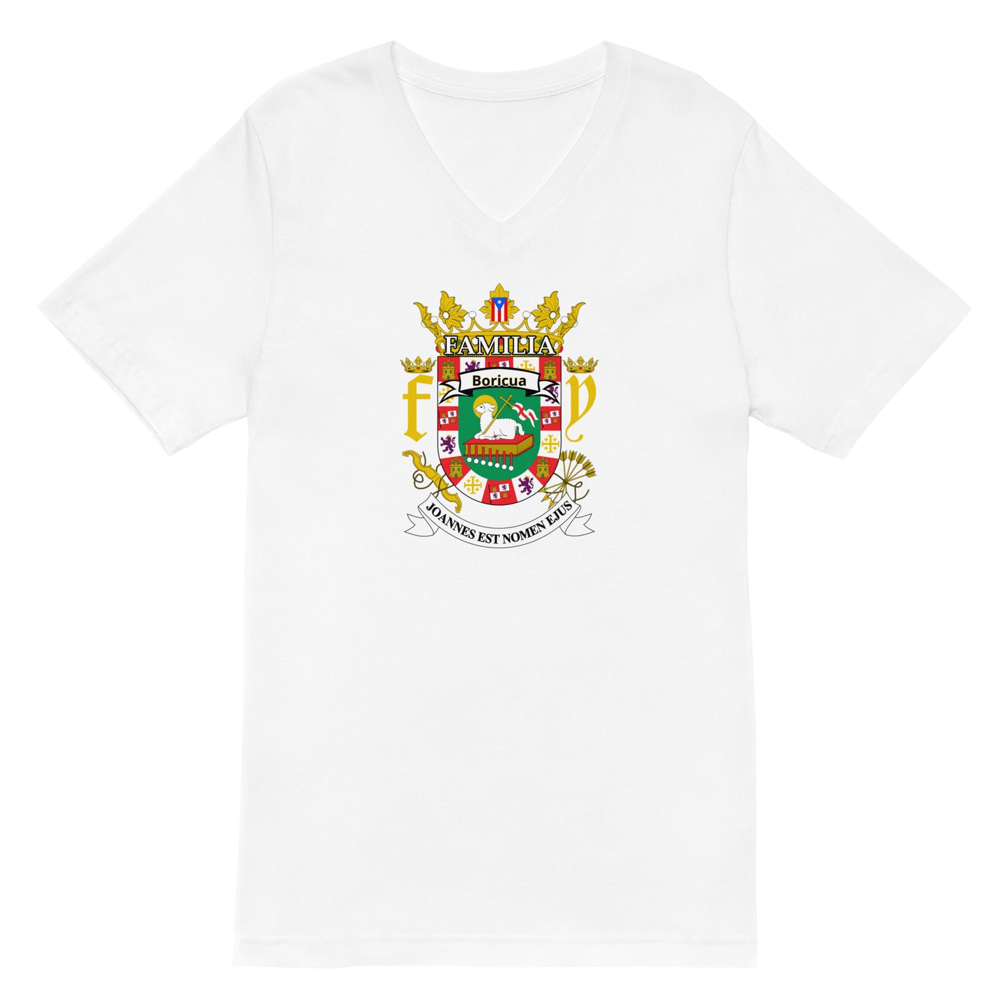 Escudo PR V-Neck personalized T-Shirt unisex