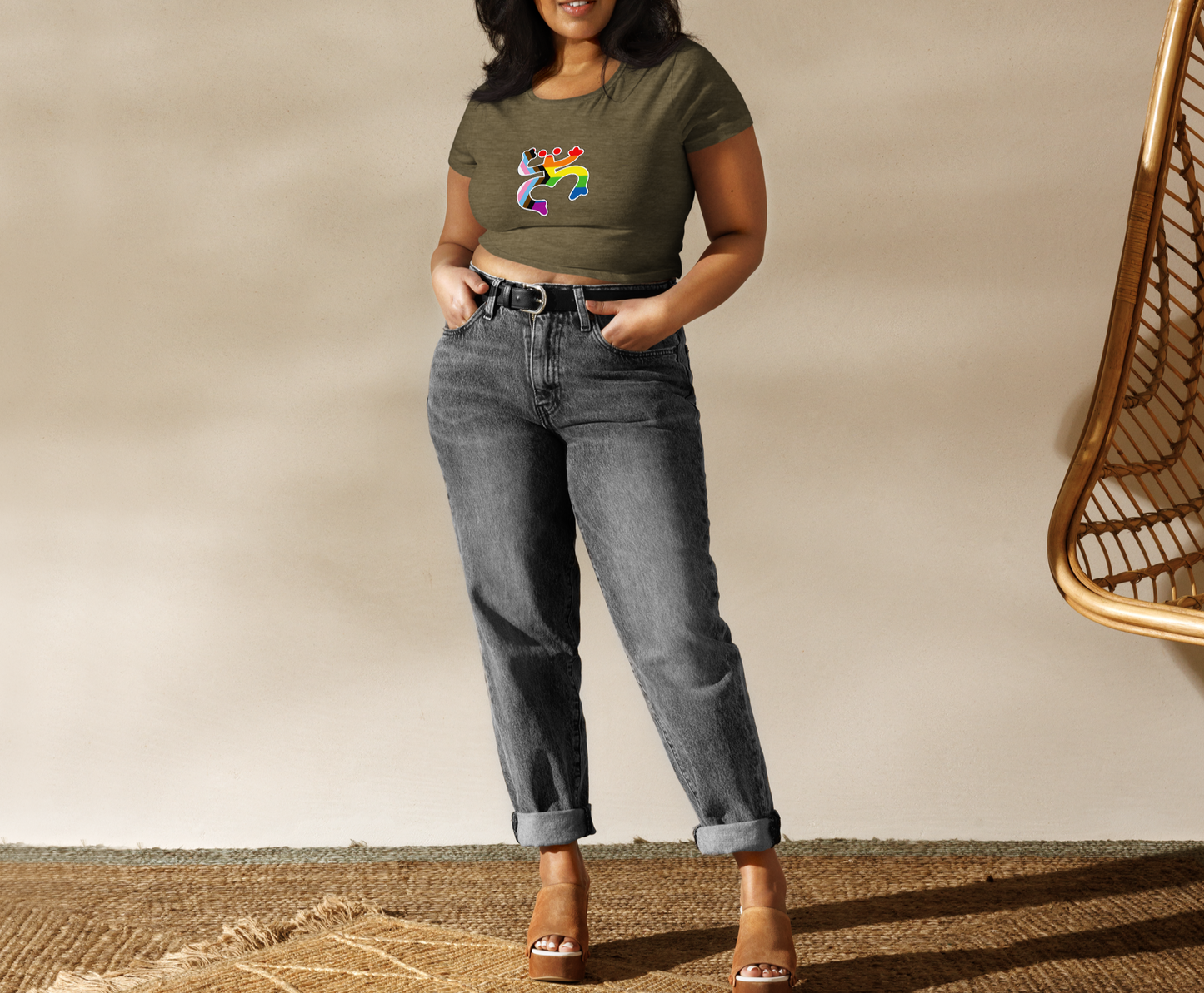 Taino Coqui LGBTQ Crop Tee